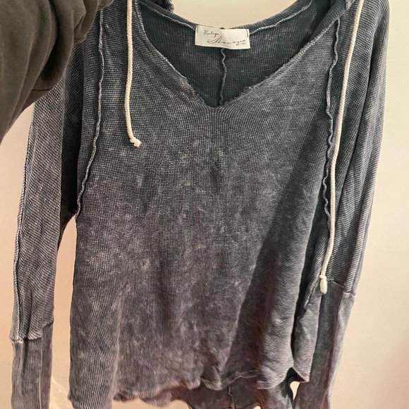 Vintage Havana Tops - vintage acid wash blueish greyish light sweatshirt